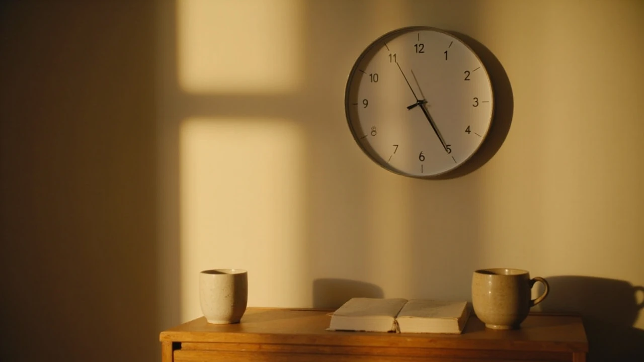 Orologio che segna le 20:02 con dettagli in luce soffusa