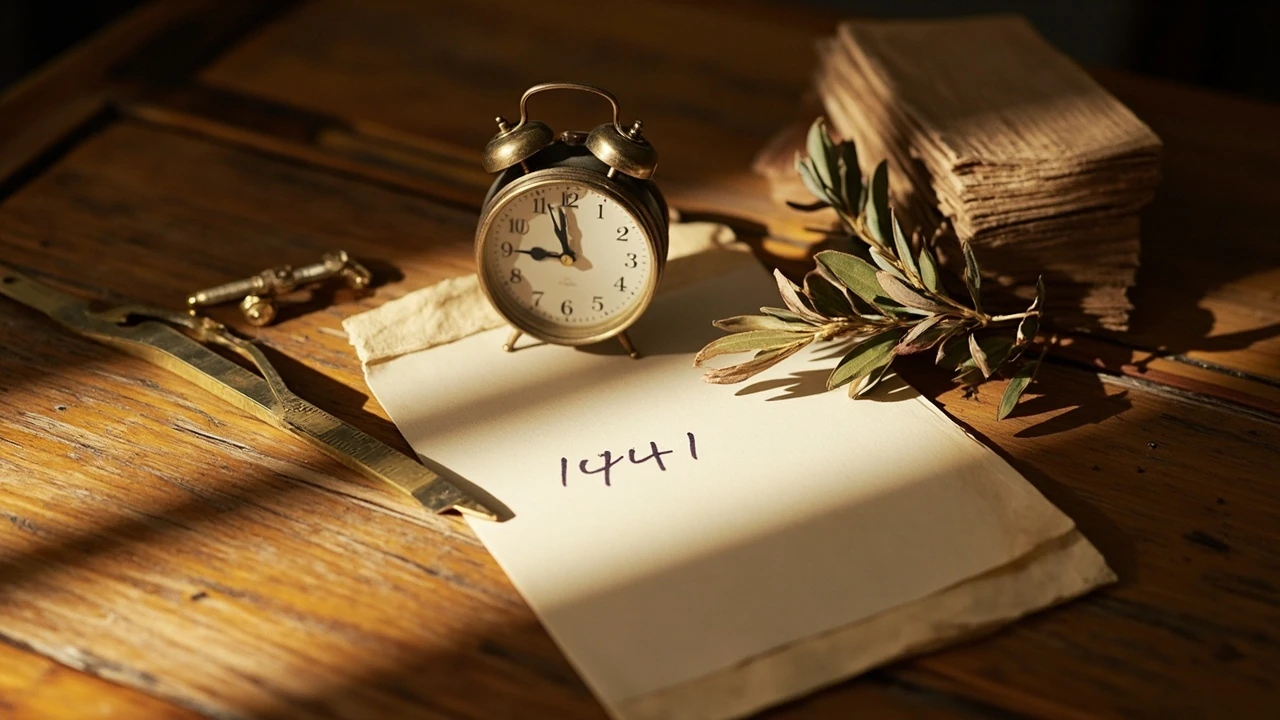 Significato del numero 1441 in numerologia, con calcoli e contesto orario